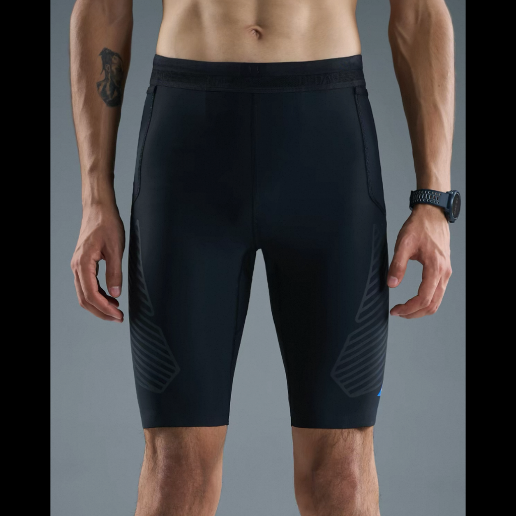 Nedao Powercore Pocket Half Men's Running Tights - Black