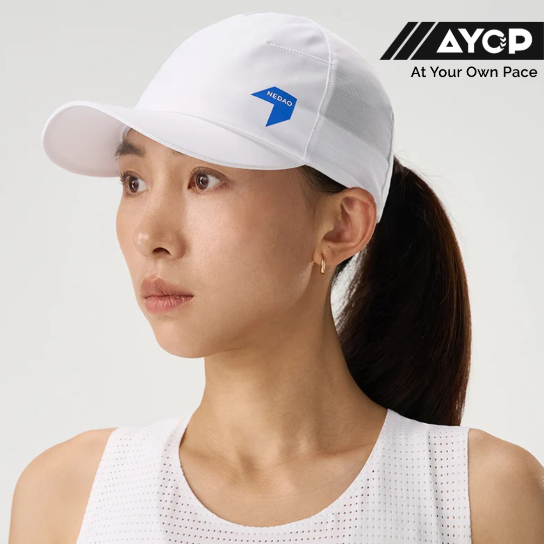 Nedao Soft-Brim Unisex Running Cap - White