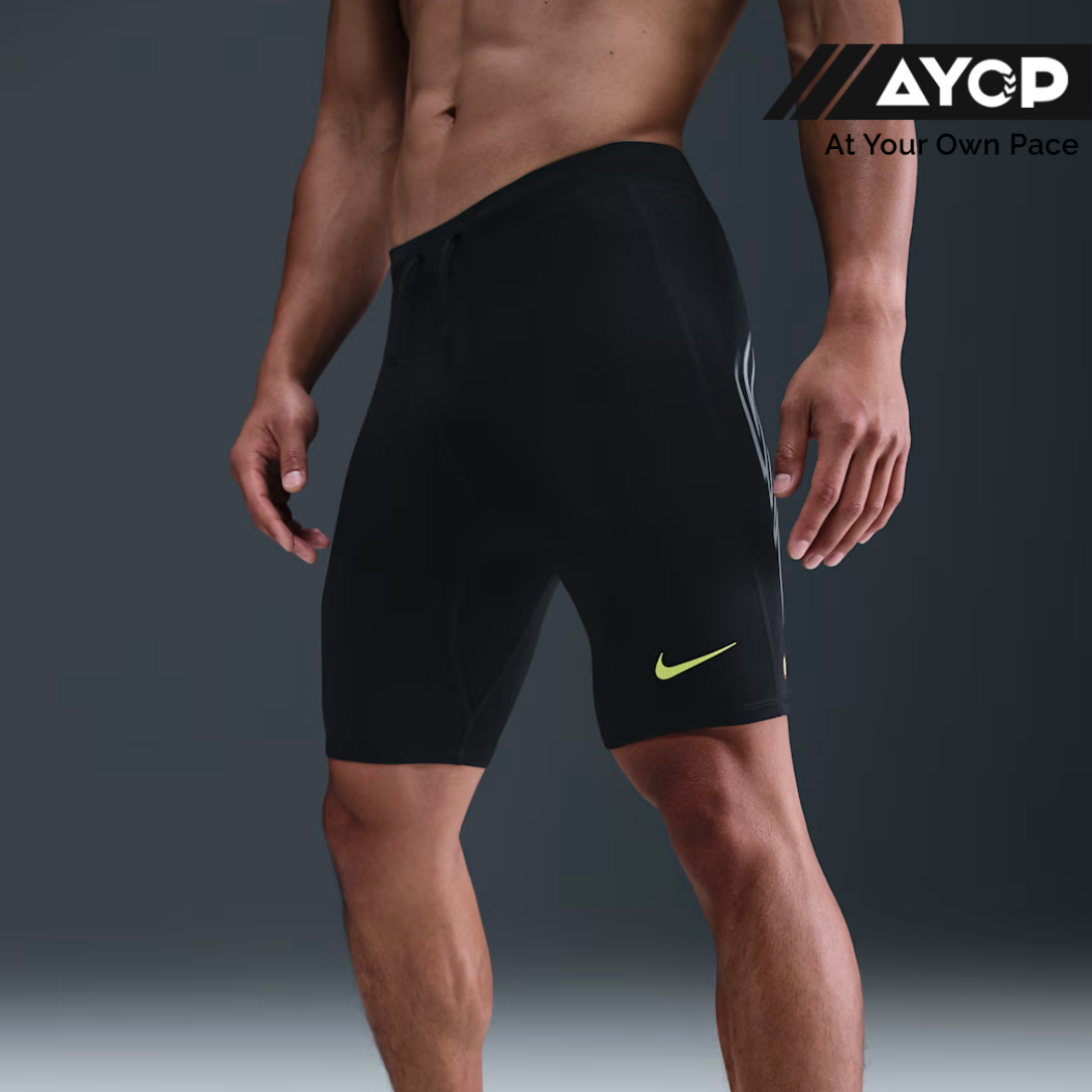 Nike Dri-FIT Fast Brief-Lined 1/2 Length Men's Running Tights - Black
