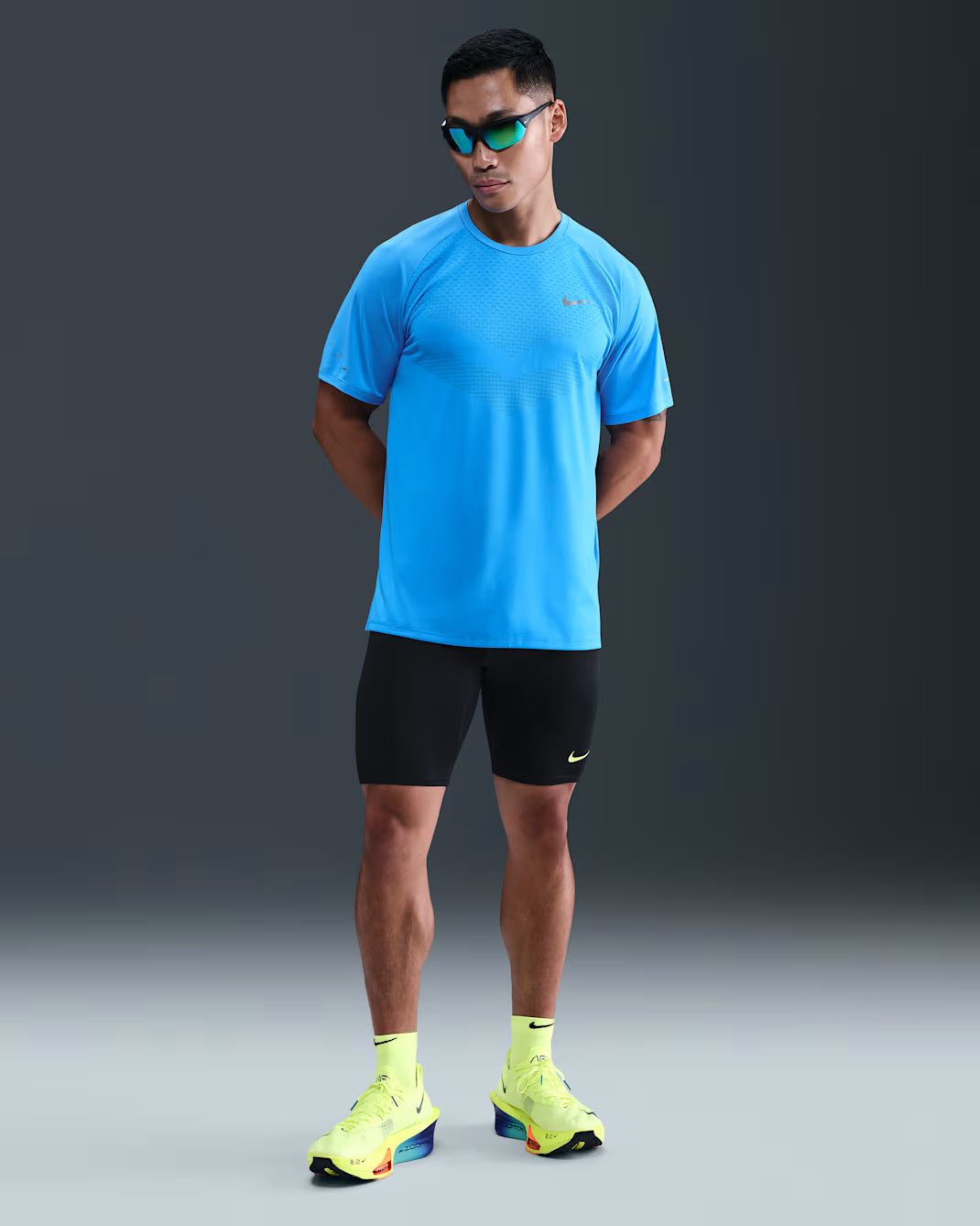 Nike Dri-FIT Fast Brief-Lined 1/2 Length Men's Running Tights - Black