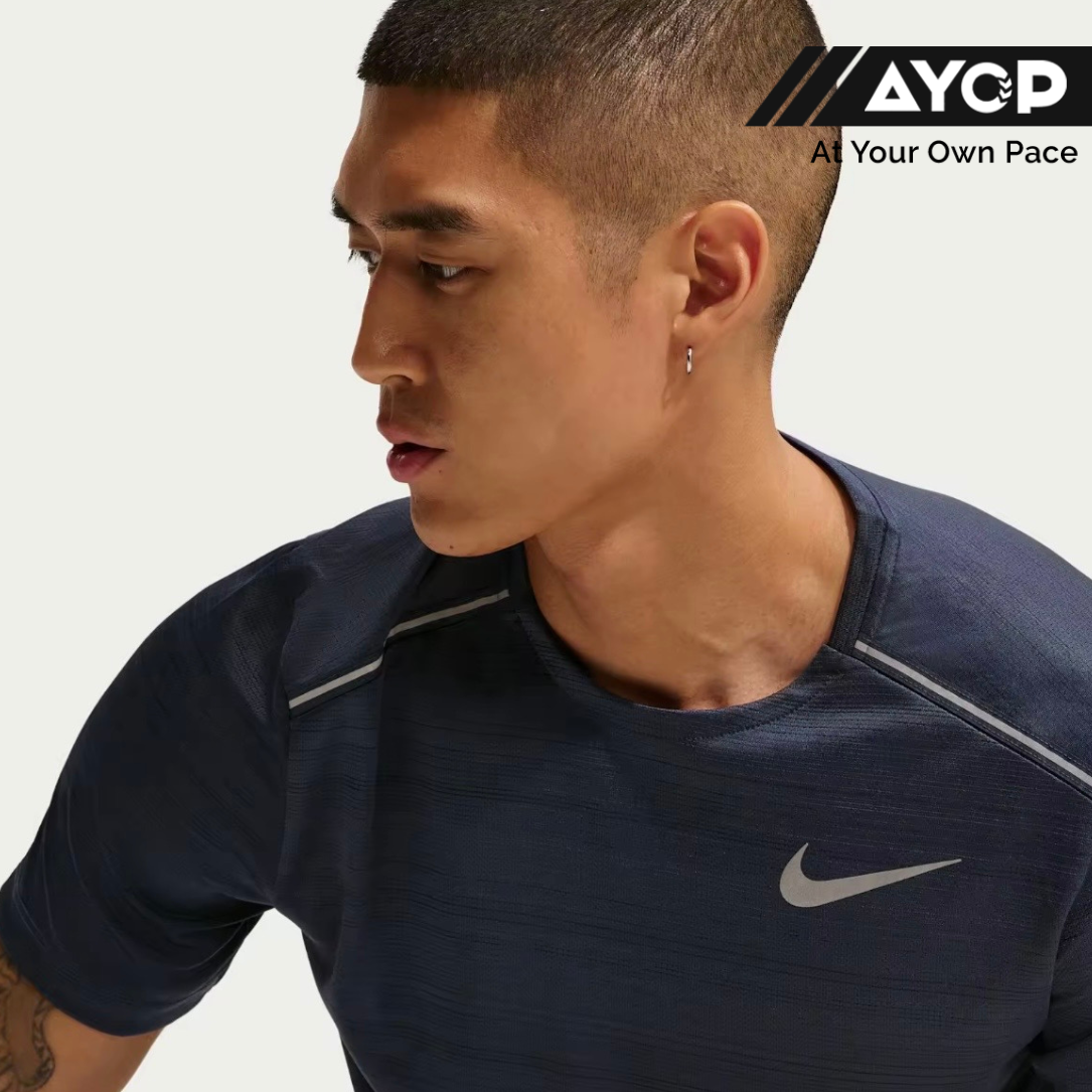 Nike Dri-FIT Miler Short Sleeve Men's Running Top - Thunder Blue