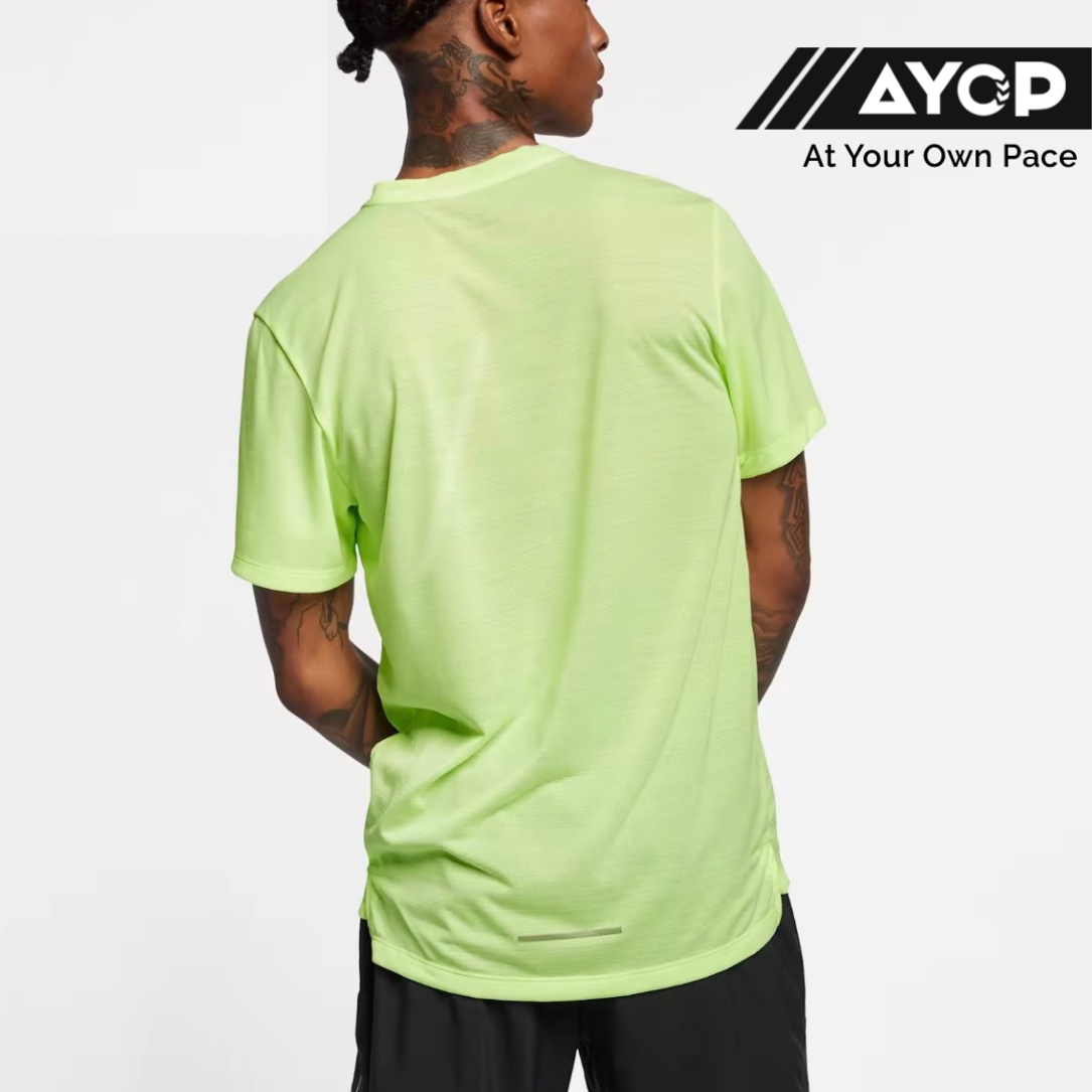 Nike Dri-FIT Miler Short Sleeve Men's Running Top - Barely Volt
