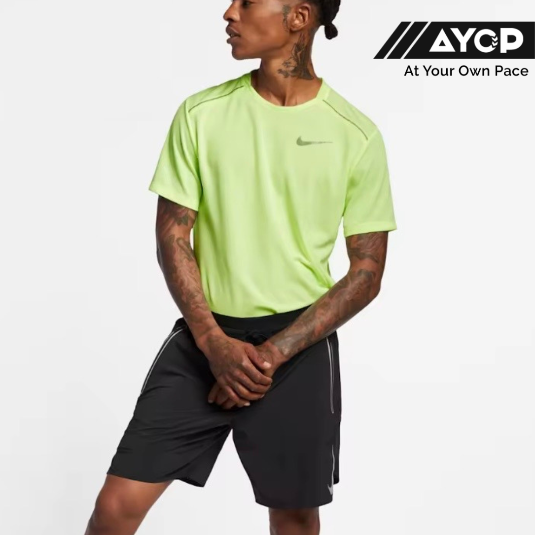 Nike Dri-FIT Miler Short Sleeve Men's Running Top - Barely Volt