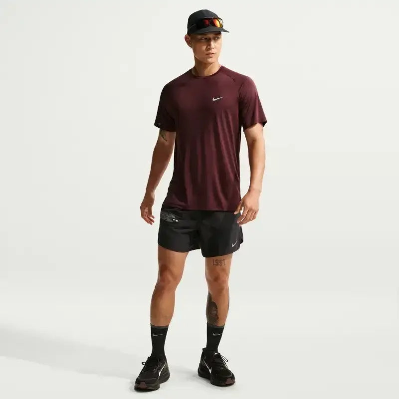 Nike Dri-FIT Stride ADV Short Sleeve Men's Running Top - Maroon