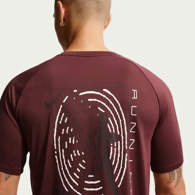 Nike Dri-FIT Stride ADV Short Sleeve Men's Running Top - Maroon