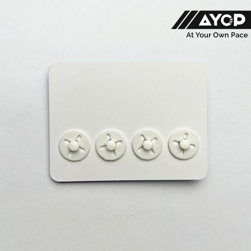 BIB Button Kancing RacePin SkyPace Bukan Magnet Smile Yellow Run White