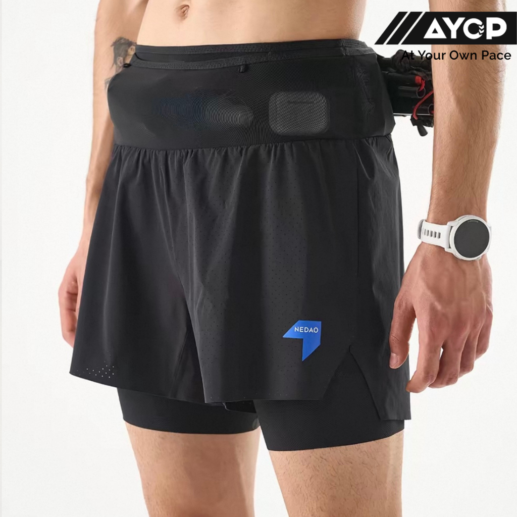 Nedao Trioshorts Men's Powerpouch 2-in-1 V4.0 - Black