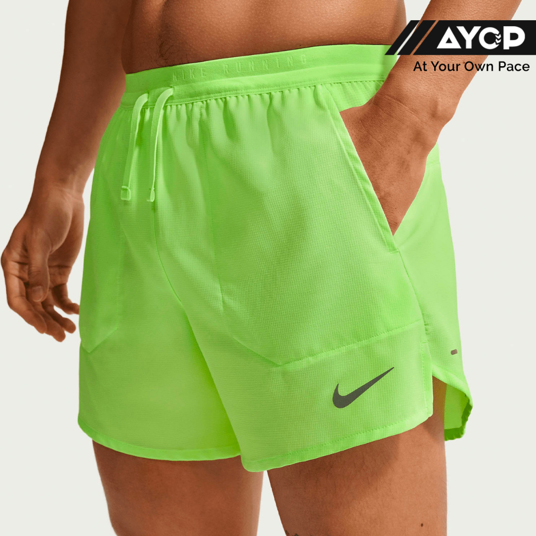 Nike Dri-FIT Stride 5 Inch Brief-Lined Men's Running Short - Lime Blast