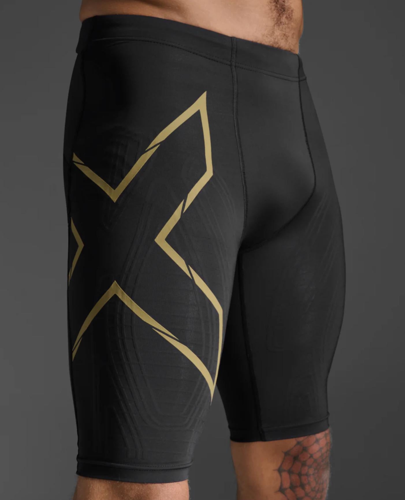 2XU MCS Light Speed Men's Compression Tights - Black Gold