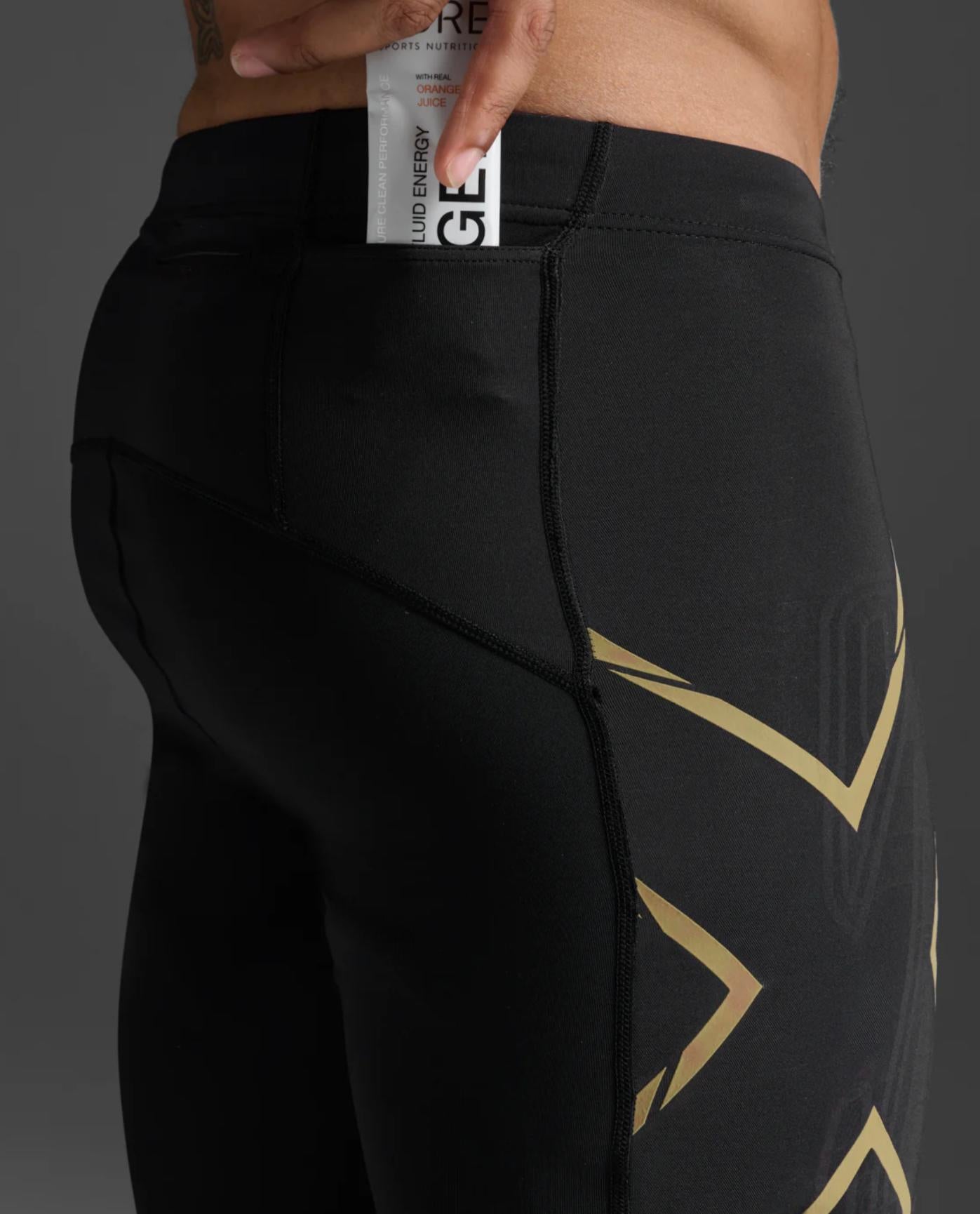 2XU MCS Light Speed Men's Compression Tights - Black Gold