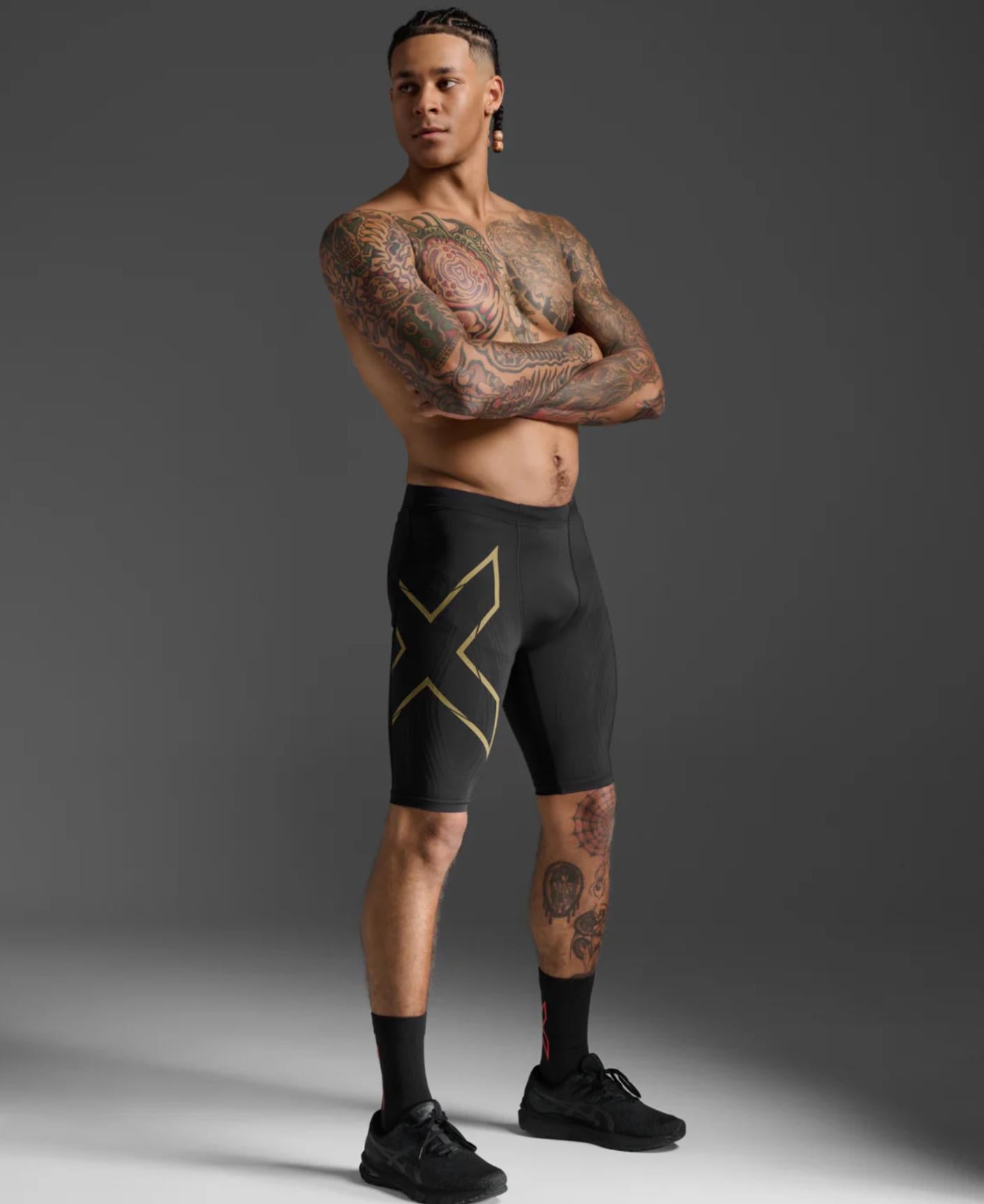 2XU MCS Light Speed Men's Compression Tights - Black Gold