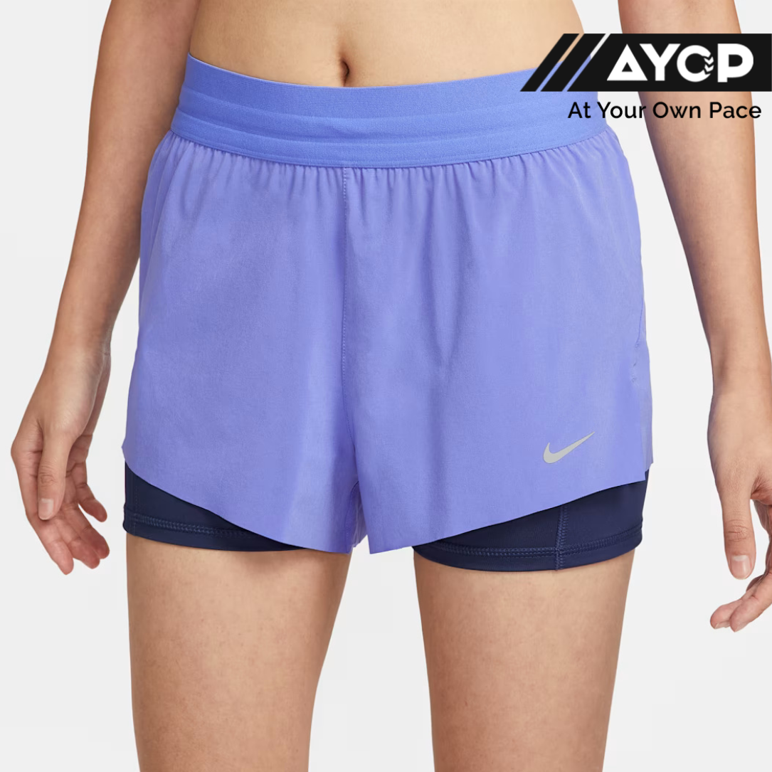 Nike Dri-FIT Swift Mid-Rise 2-in-1 Women's Running Shorts - Sapphire