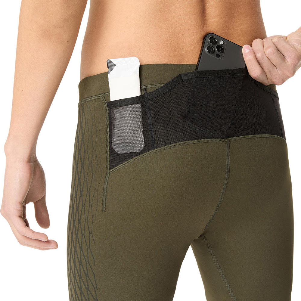 Asics Muscle Motion Men's Support Tights - Brown Stone