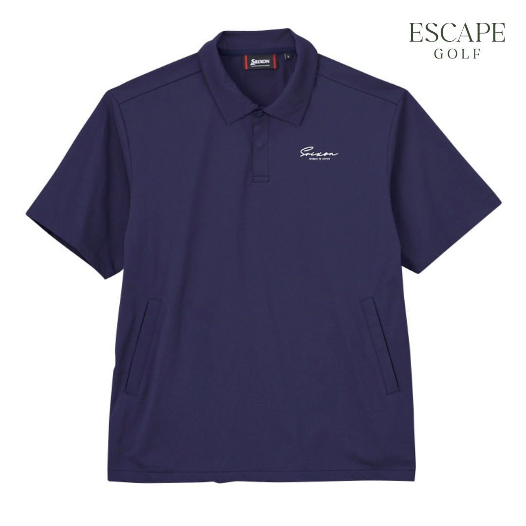 Kaos Polo Golf Srixon Biru Navy | Srixon Pullover Short Sleeve Wind Jacket