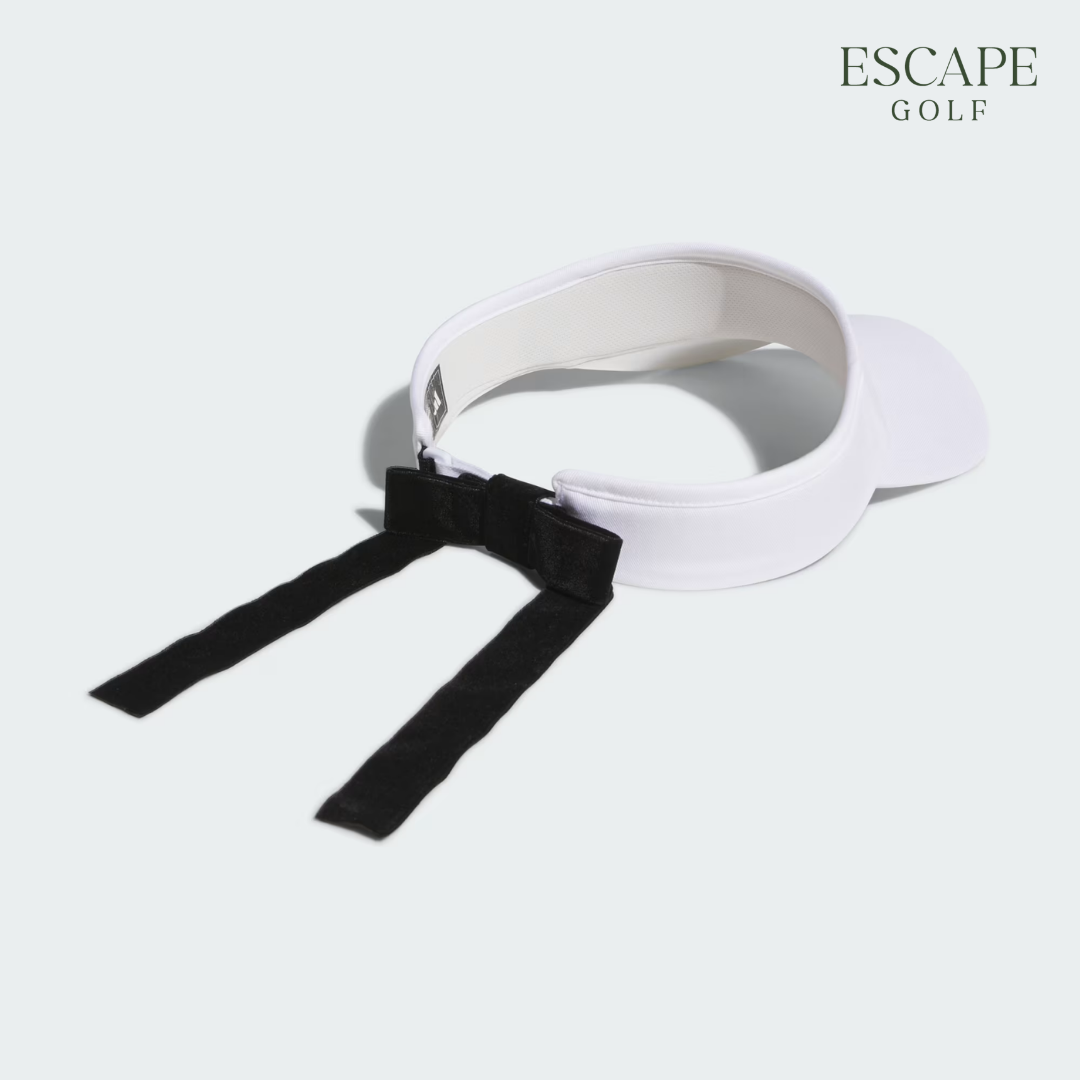 Topi Golf Visor Wanita Putih | Adidas Golf Visor Ribbon