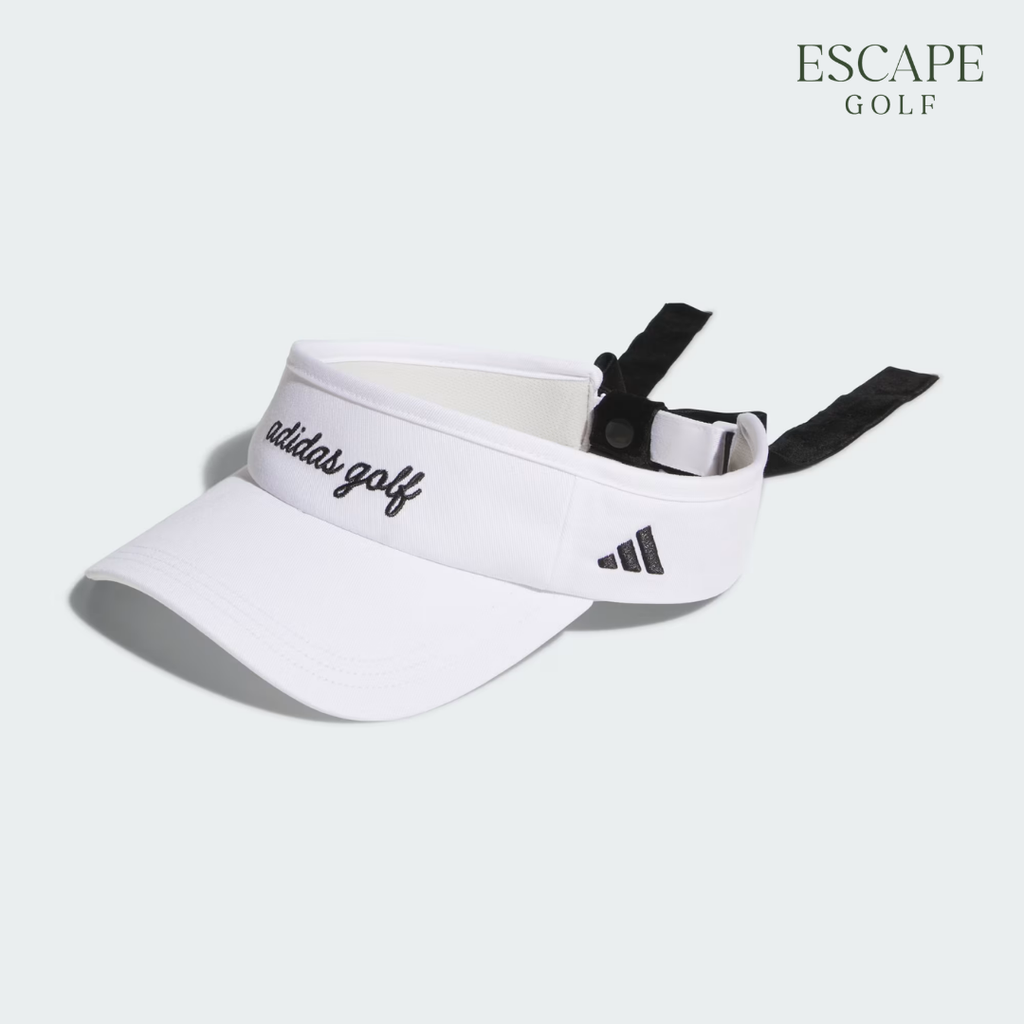 Topi Golf Visor Wanita Putih | Adidas Golf Visor Ribbon