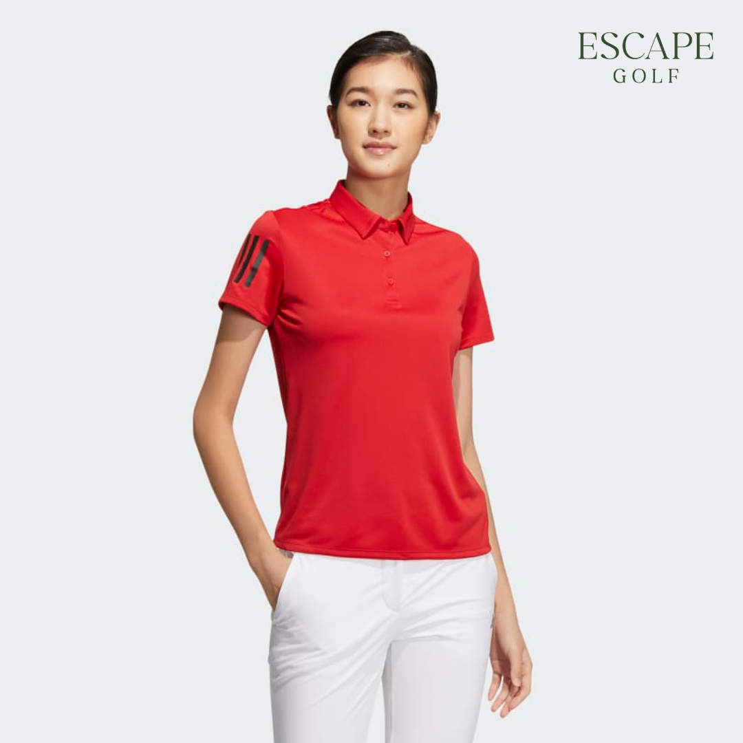 Kaos Polo Golf Wanita Merah | Adidas Women's AEROREADY Polo Shirt