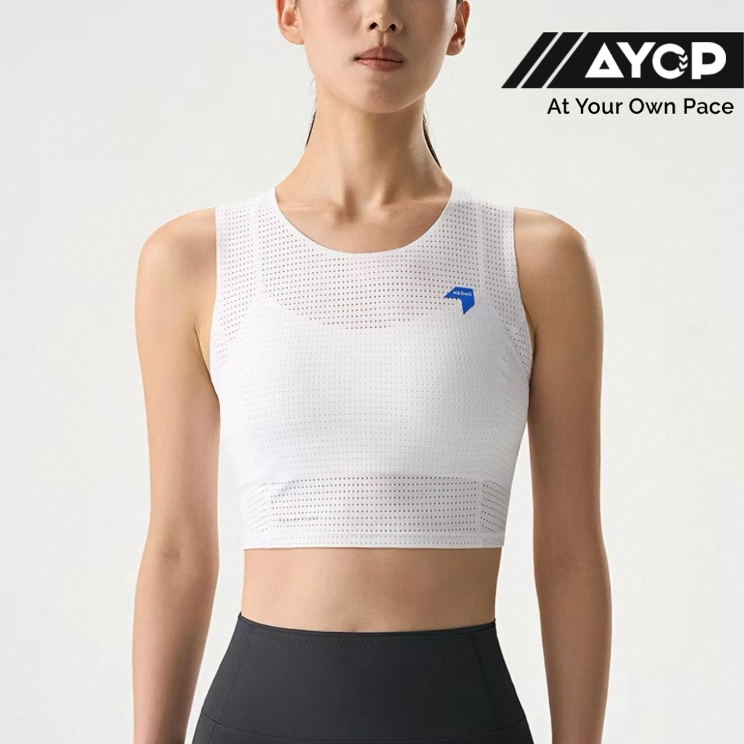 Nedao Qiflow Women's Running Crop Top V3.0 - White
