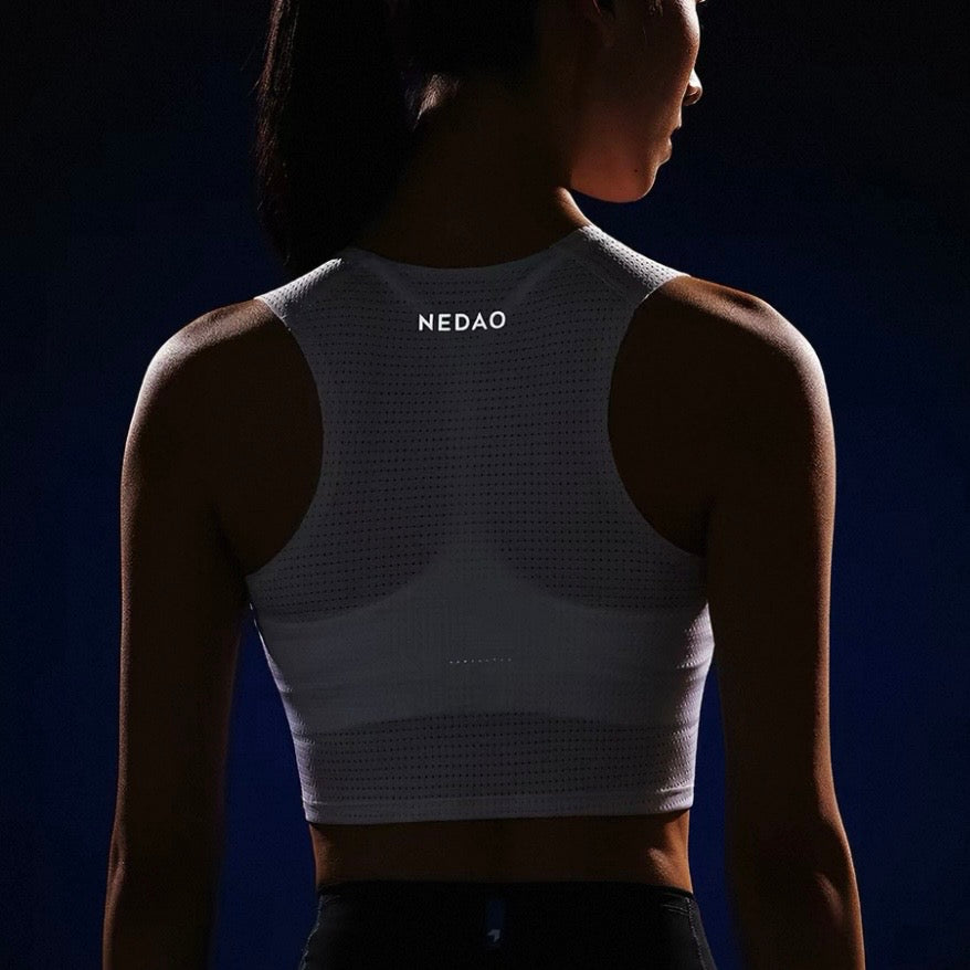 Nedao Qiflow Women's Running Crop Top V3.0 - White