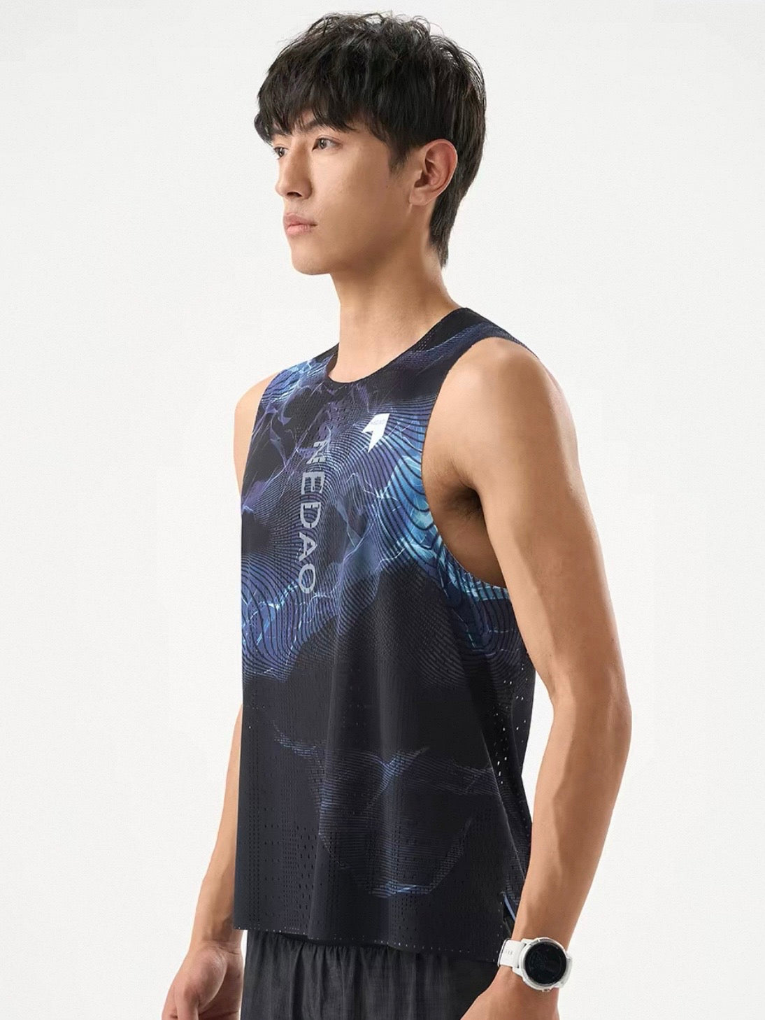 Nedao QiFlow Vortex Men's Running Sleeveless - Blue Black