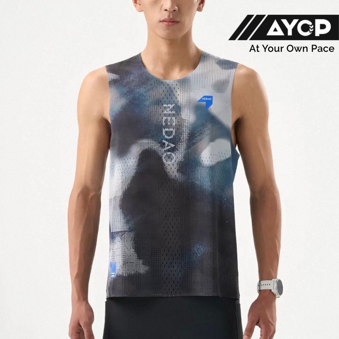 Nedao QiFlow Vortex Men's Running Sleeveless - Frost Green