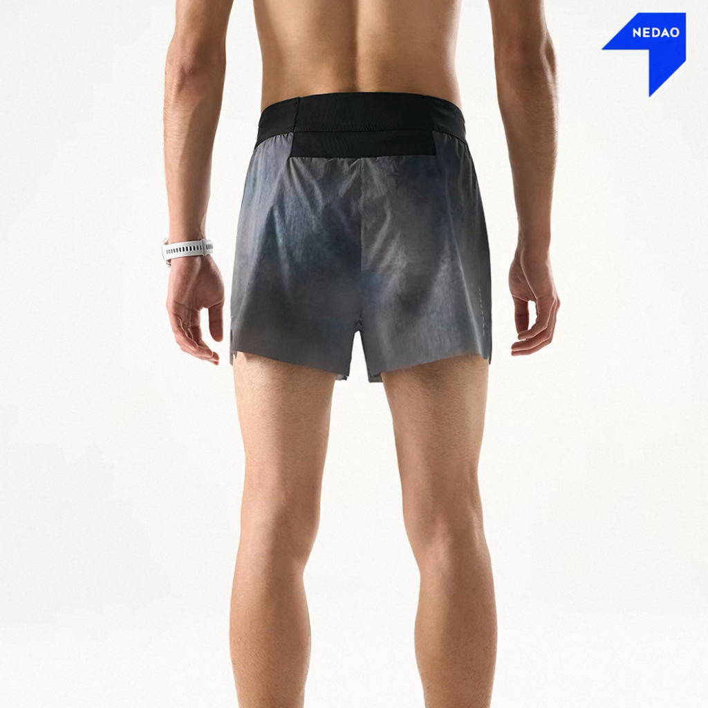 Nedao Vortex PowerPouch Lite 4-inch Men's Running Shorts - Moonmist Grey