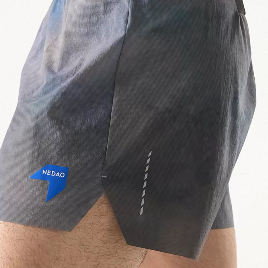 Nedao Vortex PowerPouch Lite 4-inch Men's Running Shorts - Moonmist Grey
