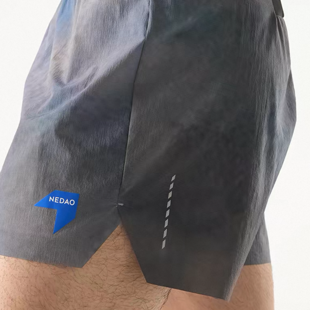 Nedao Vortex PowerPouch Lite 4-inch Men's Running Shorts - Moonmist Grey