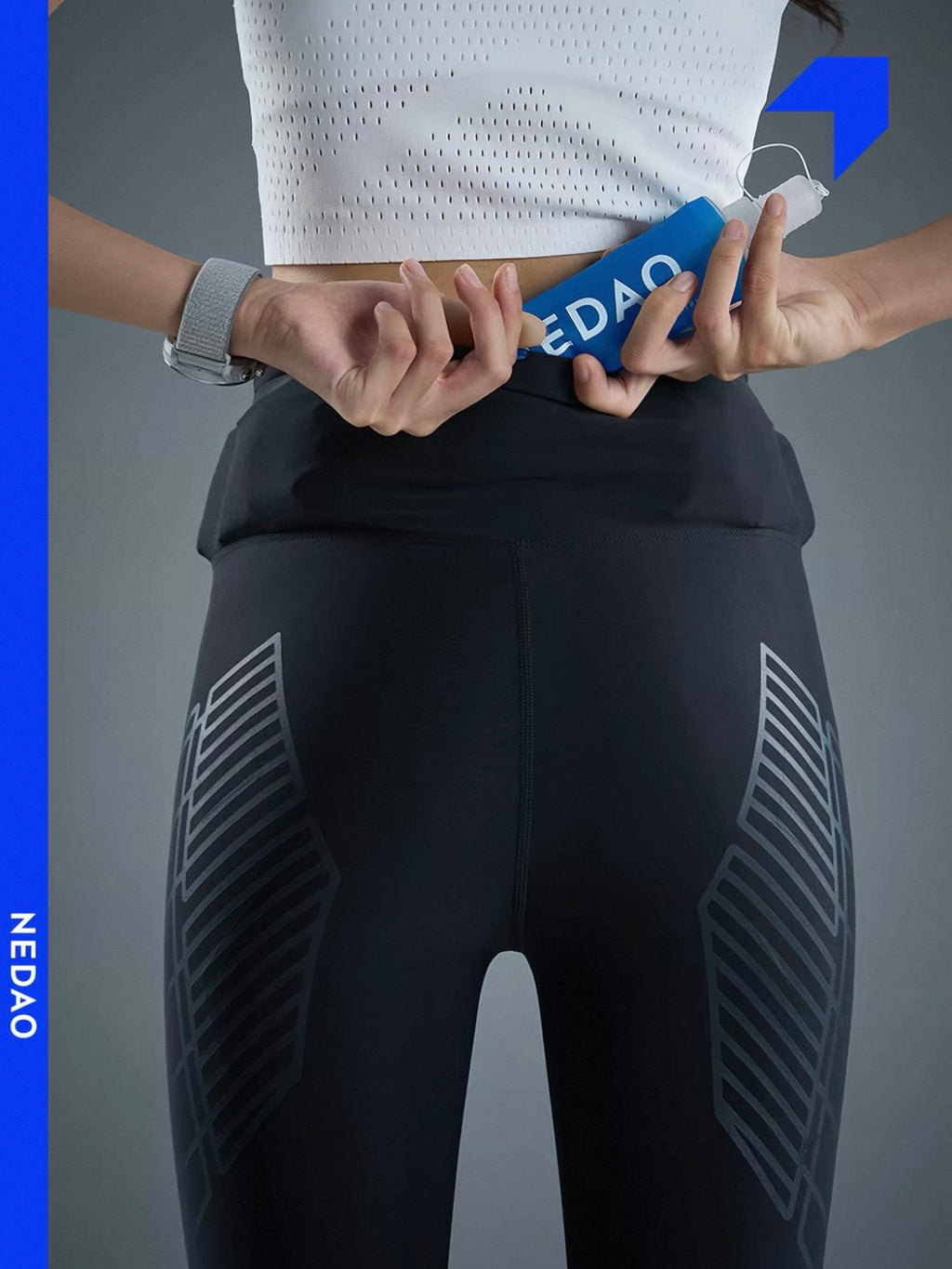 Nedao Powercore Pocket Women's Long Compression Leggings - Black