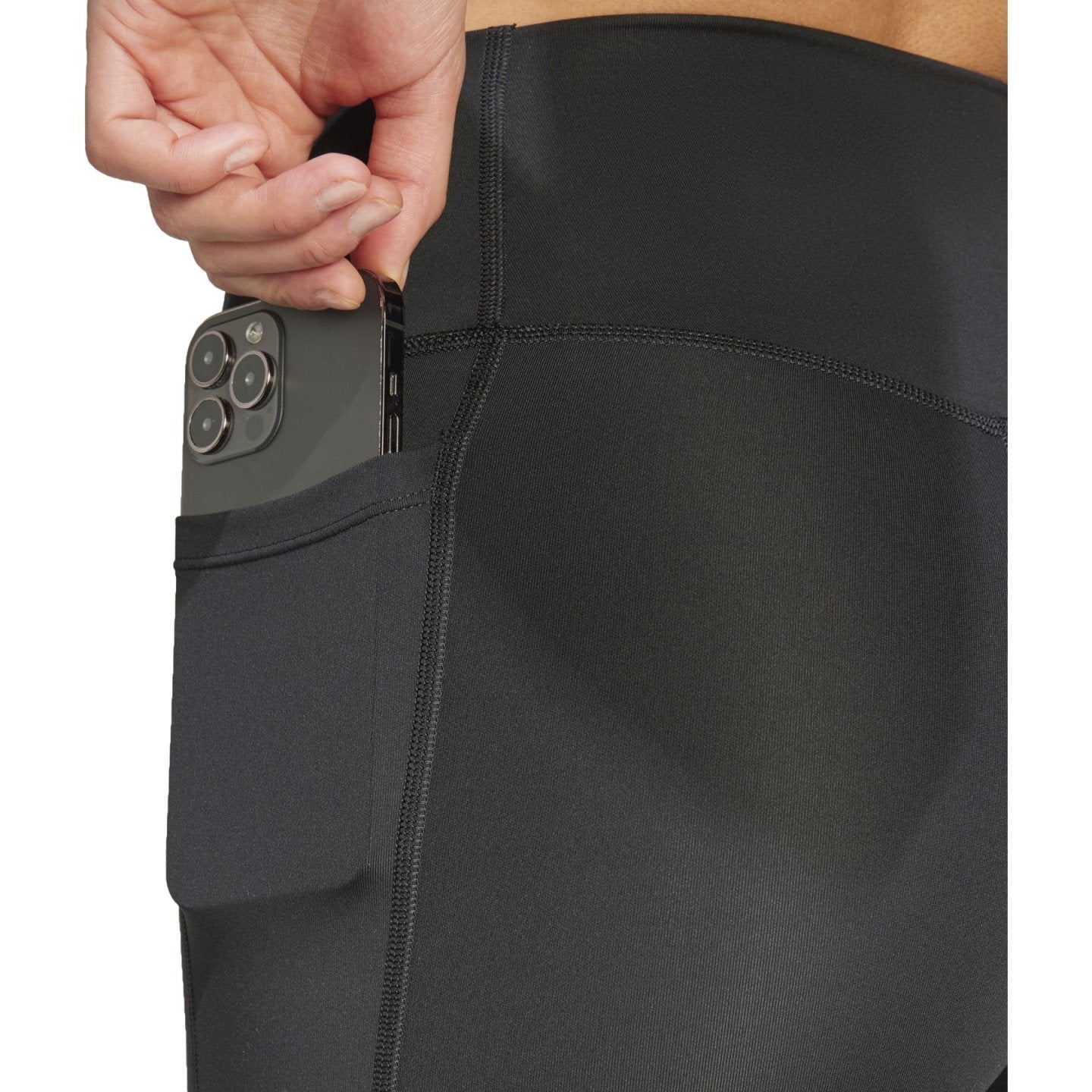 Adidas Optime Essentials Stash Pocket 7-inch Women's Tights - Black