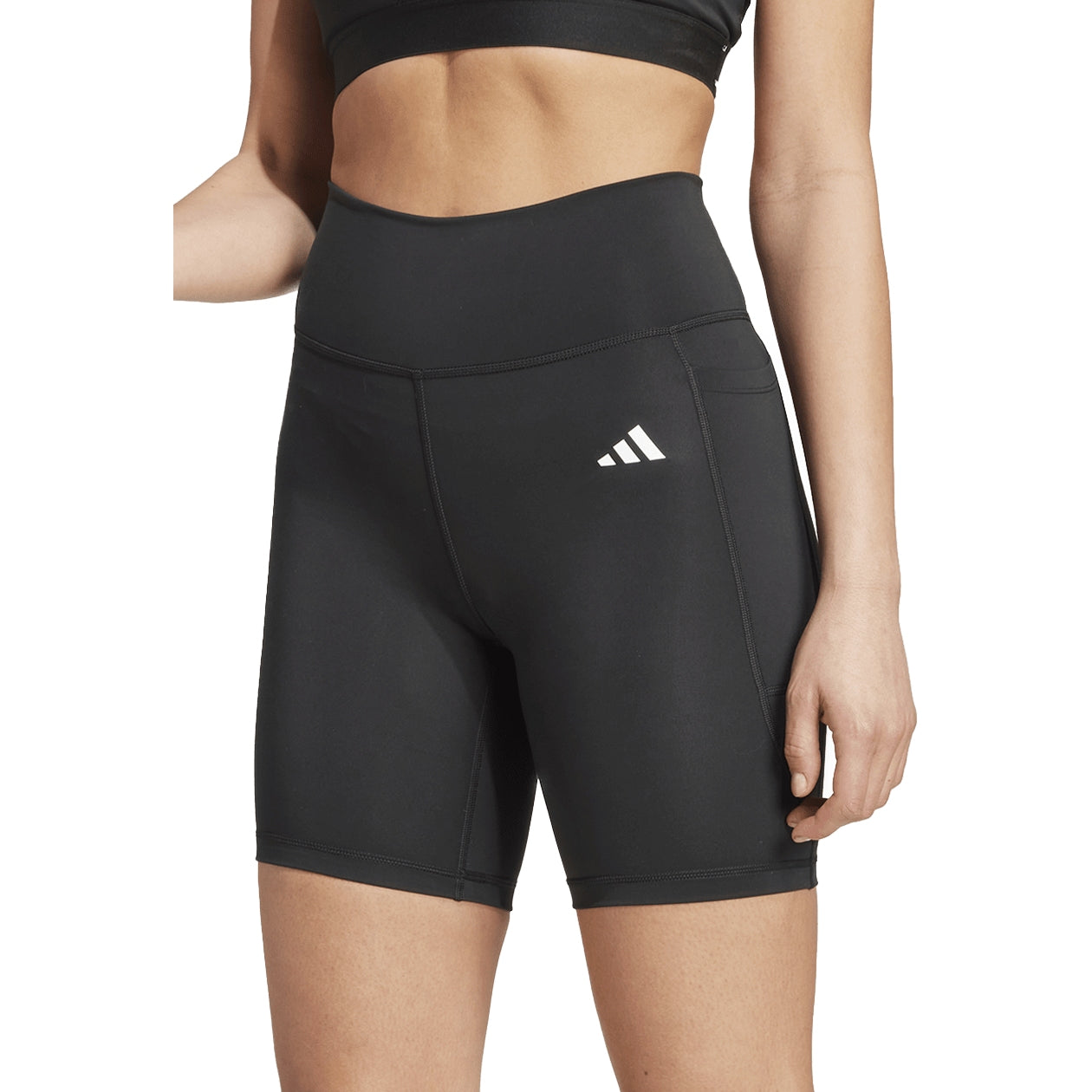 Adidas Optime Essentials Stash Pocket 7-inch Women's Tights - Black