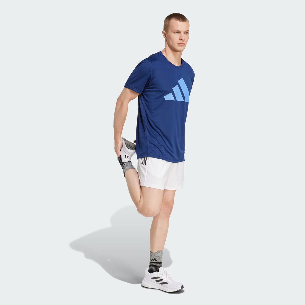 Adidas Run It Tee Men's Running T-Shirt - Blue Fushion