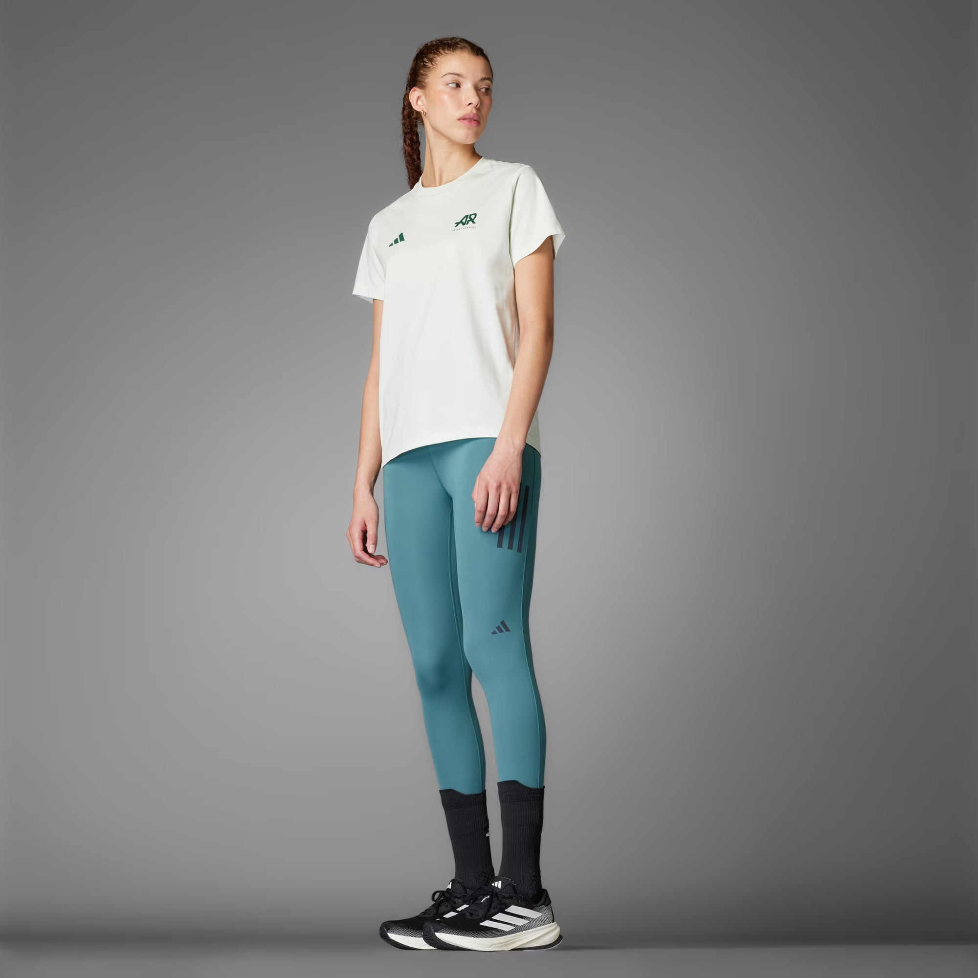 Adidas Runner Tee Short Sleeve Unisex Running T-Shirt - Light Green