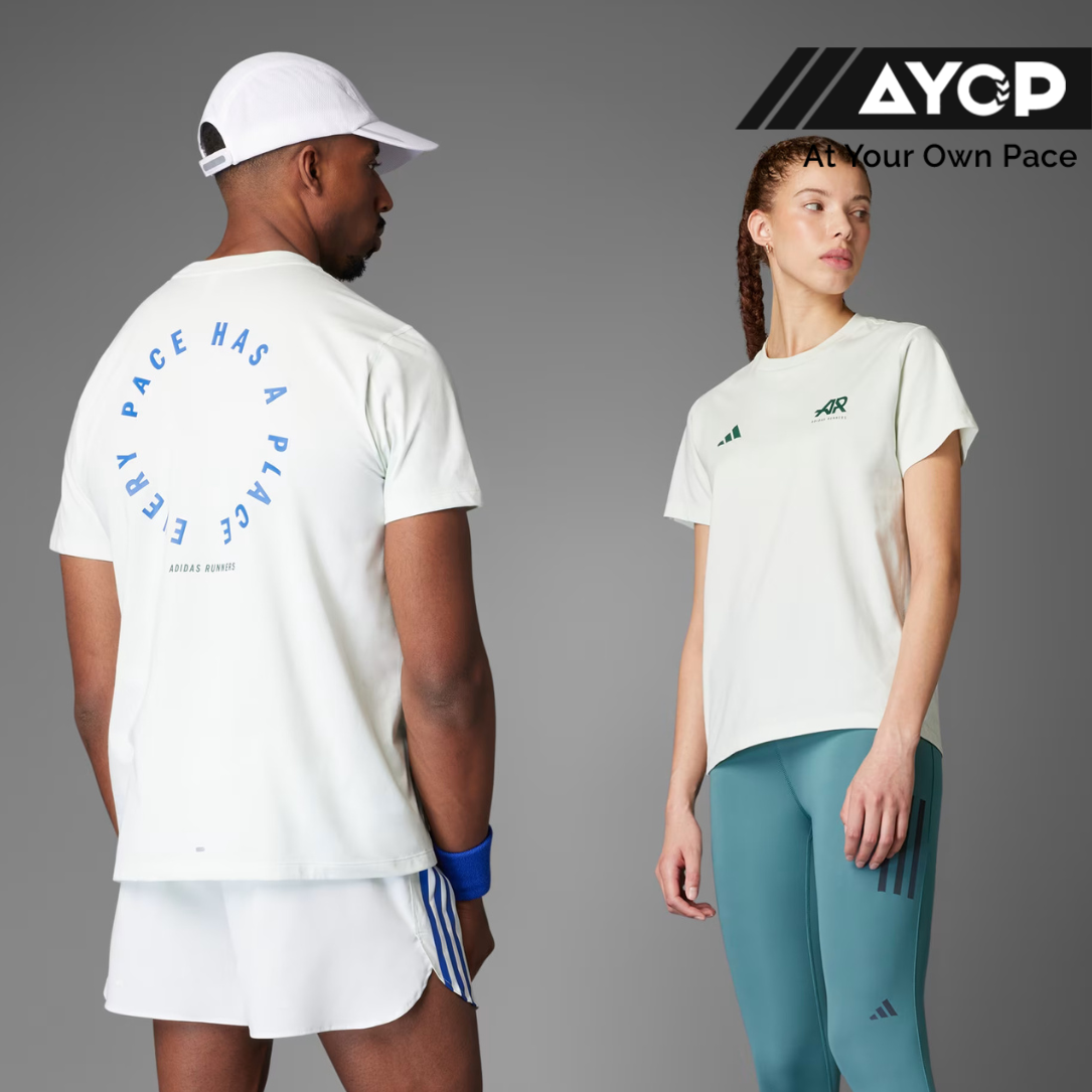 Adidas Runner Tee Short Sleeve Unisex Running T-Shirt - Light Green