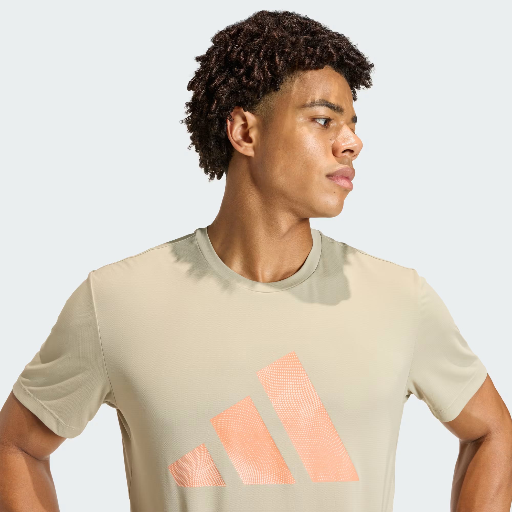 Adidas Adi365 Essentials Brand Love Men's Running T-shirt - Brown