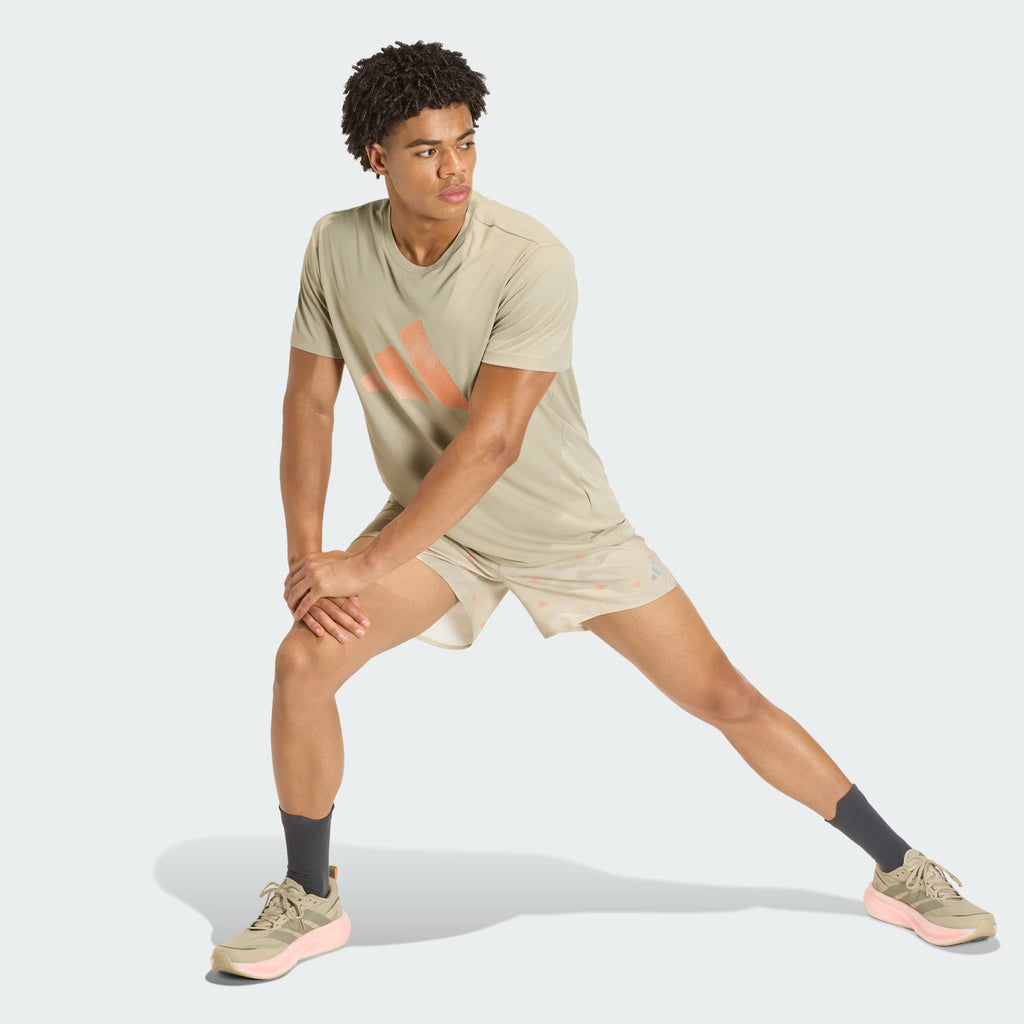 Adidas Adi365 Essentials Brand Love Men's Running T-shirt - Brown