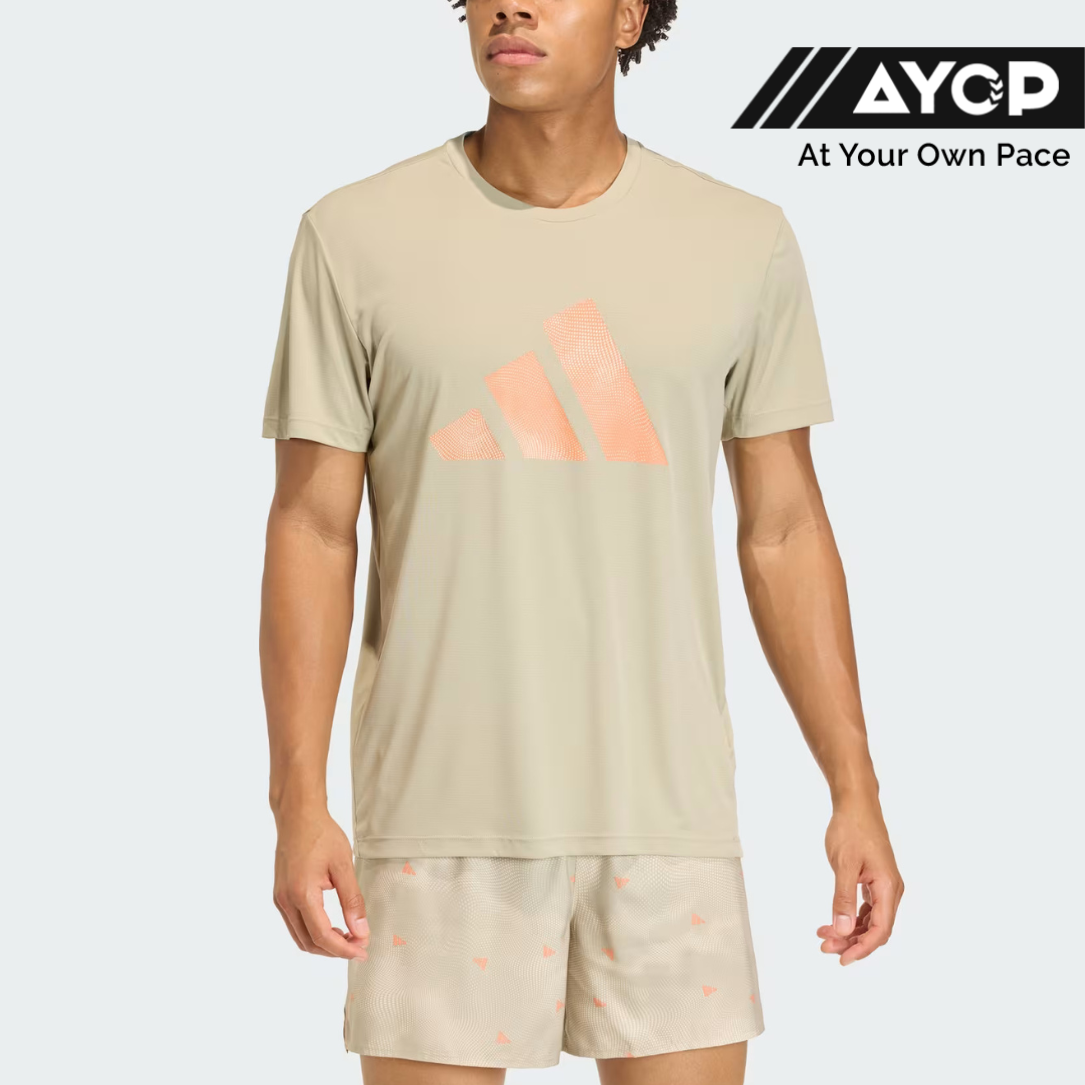 Adidas Adi365 Essentials Brand Love Kaos Lari Pria - Cokelat
