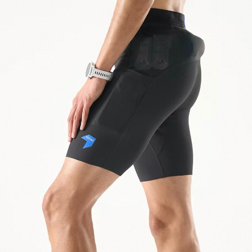 Nedao VelocityX Pro Plain GhostDry 7-inch Men's Running Tights - Black