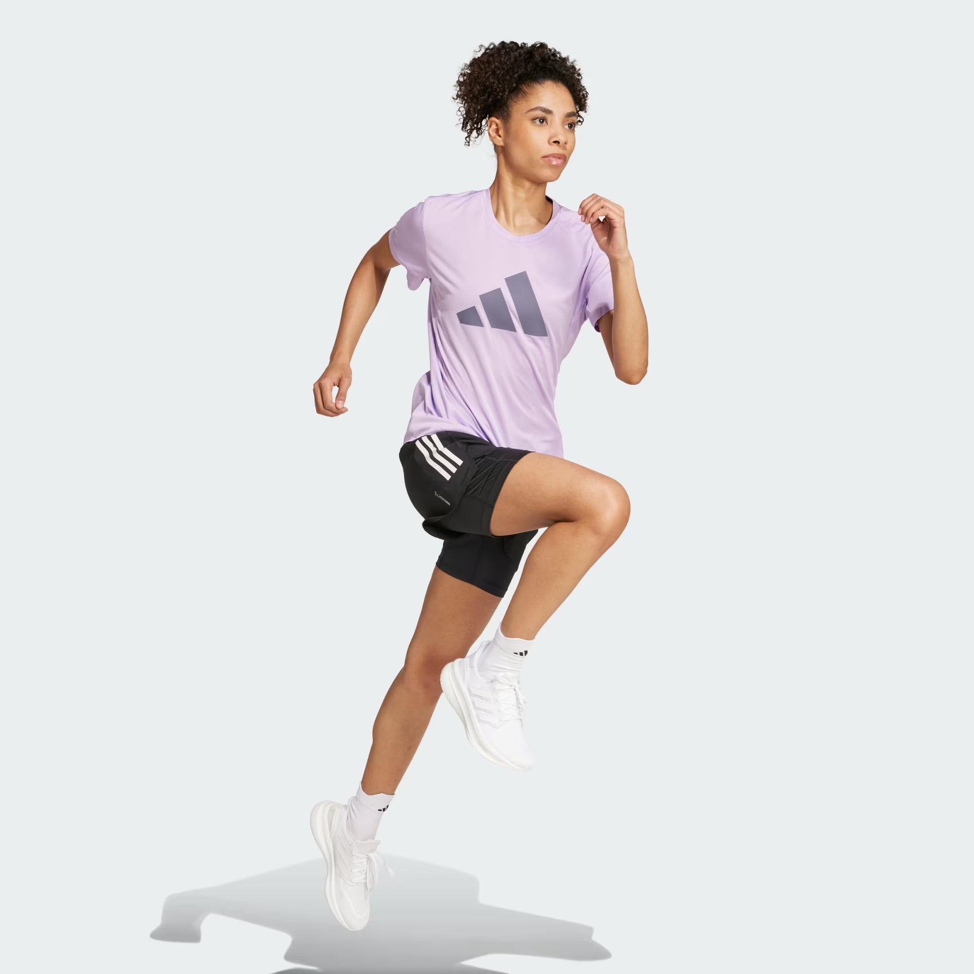 Adidas Run It Tee Women's Running T-Shirt - Powder Teal