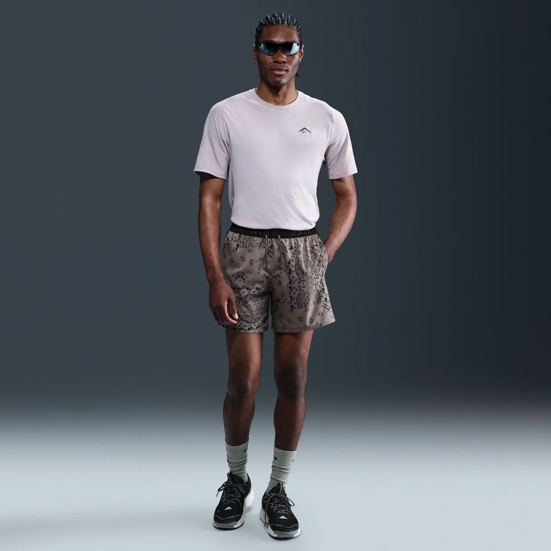 Nike Trail Graphic 6-inch Brief-lined Men’s Running Shorts - Cave Stone