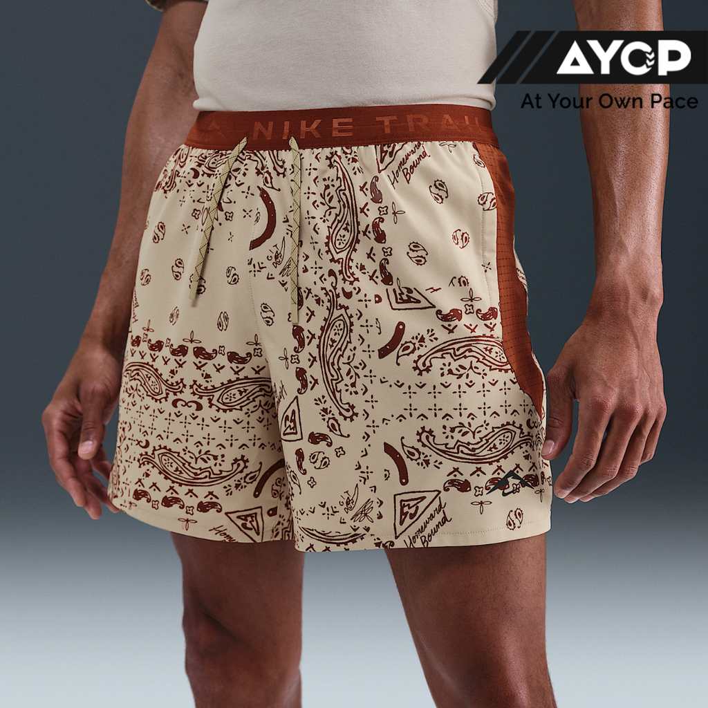 Nike Trail Graphic 6-inch Brief-lined Men’s Running Shorts - Desert Khaki
