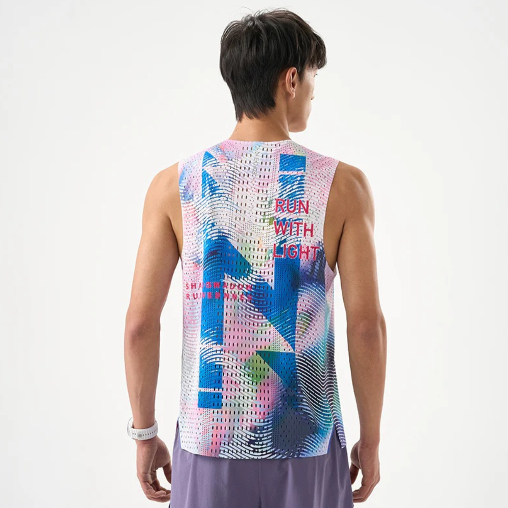 Nedao QiFlow Vortex Men's Running Sleeveless - Light and Shadow Powder