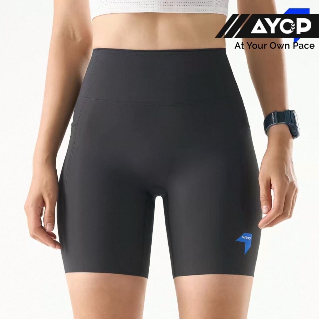 Nedao VelocityX Pro Plain GhostDry 6-inch Women's Running Tights - Black