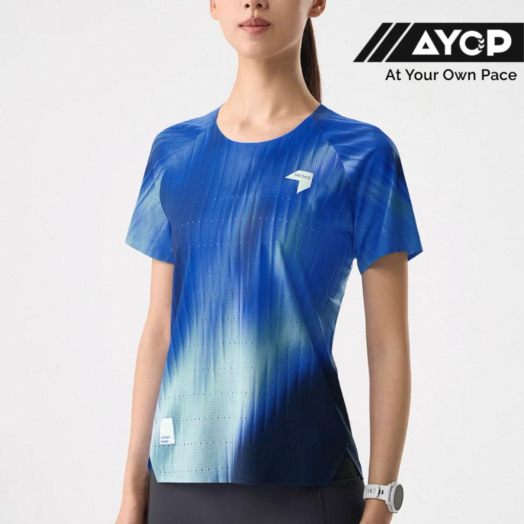 Nedao QiFlow Vortex Aurora Short Sleeve Women's Running T-Shirt