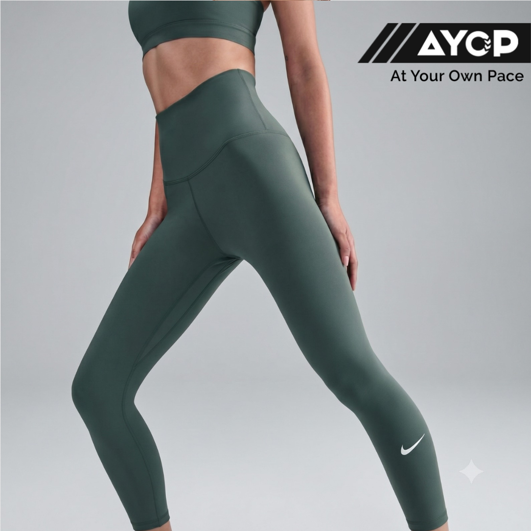 Nike One High-Rise Women's Running Leggings - Vintage Green