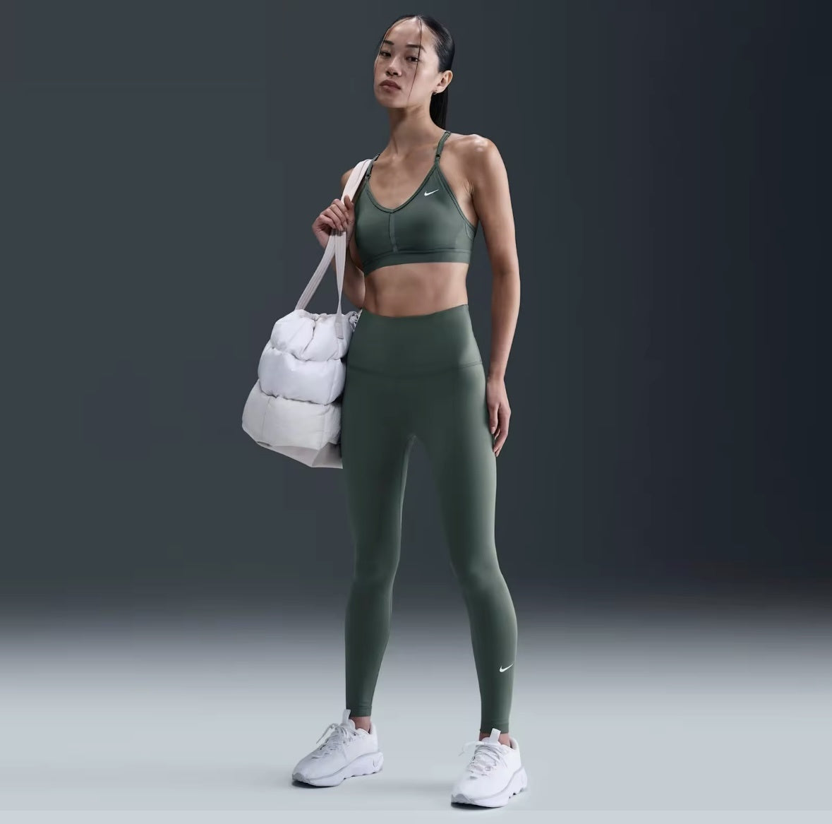 Nike One High-Rise Women's Running Leggings - Vintage Green