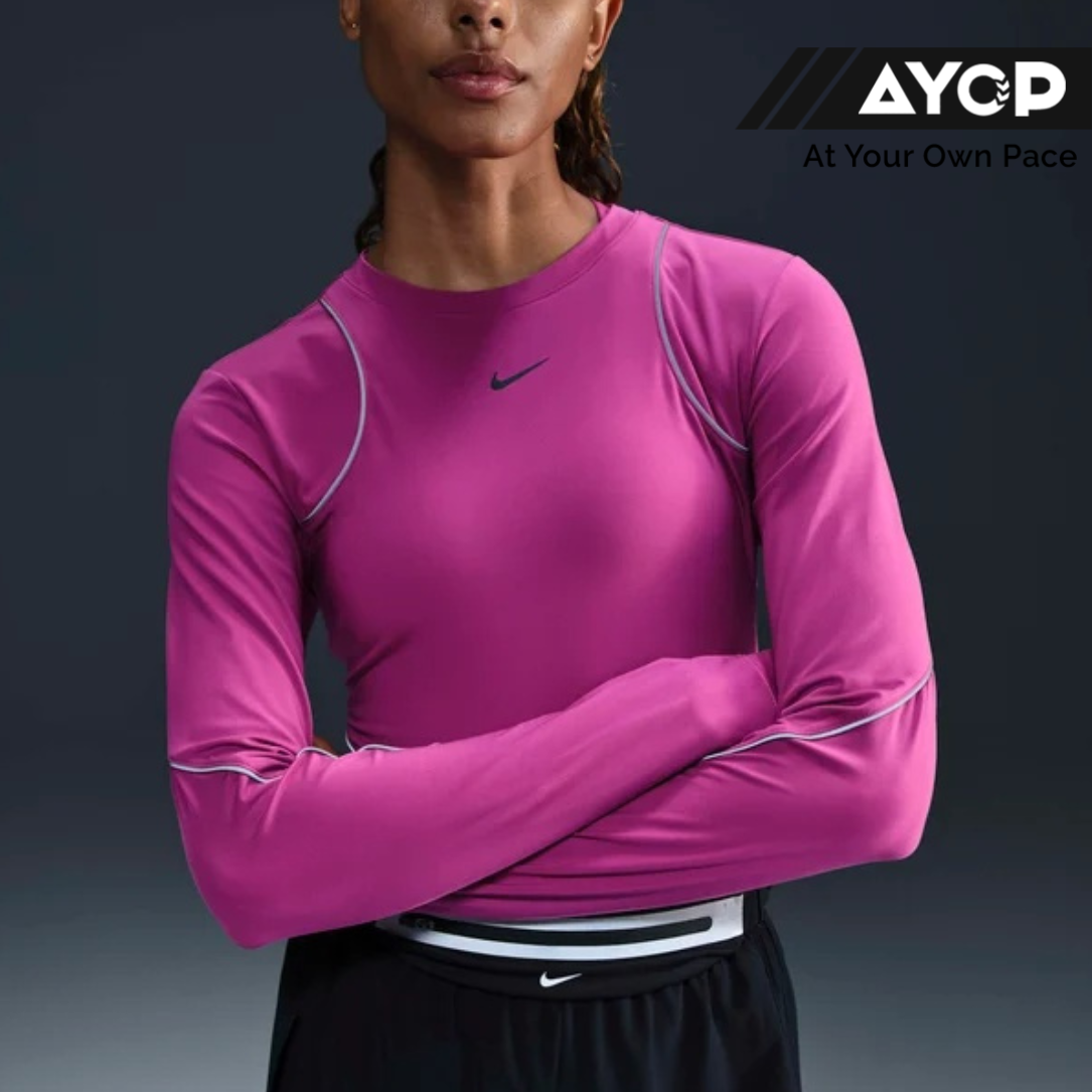 Nike Division Reflective Women's Running Long-Sleeve - Hot Fuchsia