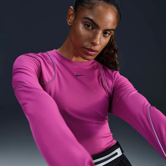 Nike Division Reflective Women's Running Long-Sleeve - Hot Fuchsia