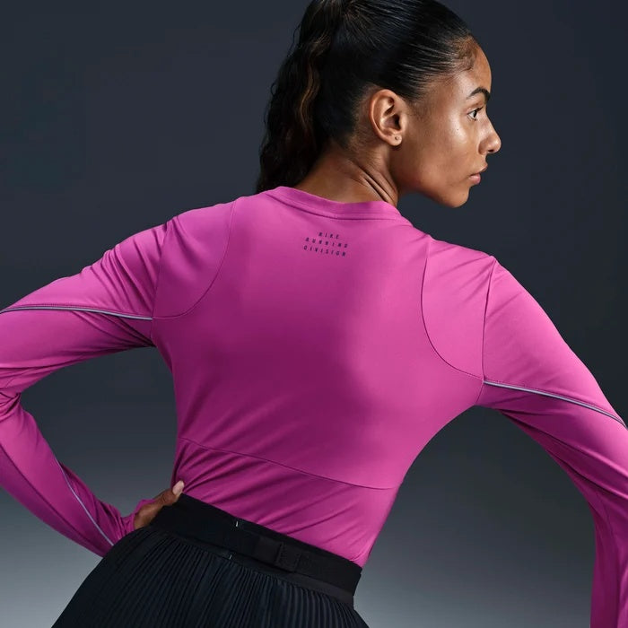 Nike Division Reflective Women's Running Long-Sleeve - Hot Fuchsia