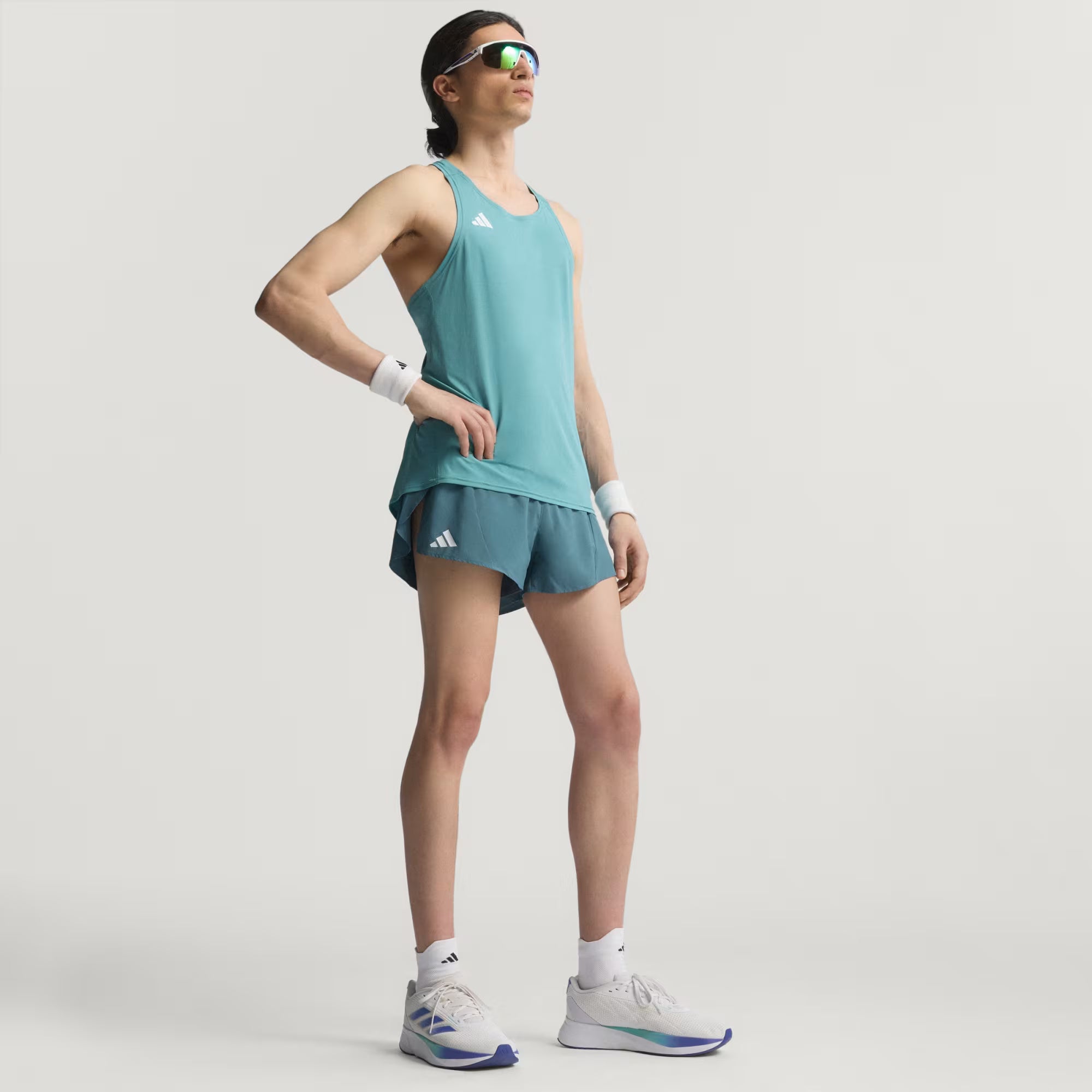 Adidas Adizero Essentials Split Men's Running Shorts - Preloved Teal